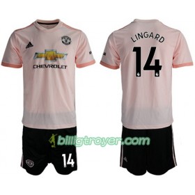 Billige Fotballdrakter Manchester United Lingard 14 Barn Bortedraktsett 2018/19 Kortermet